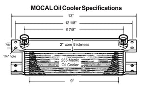 Mocal Oil Cooler - 235mm Width